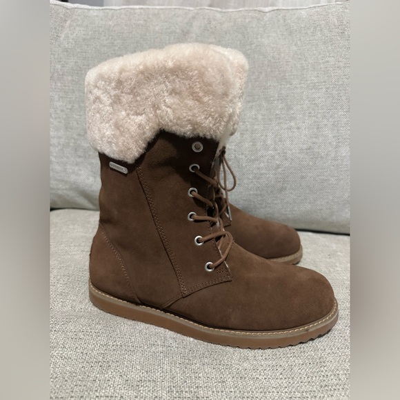 Emu Chestnut Fur-Lined Winter Boots - Picture 2 of 8